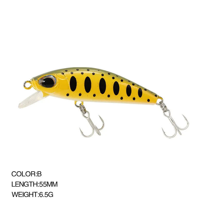 Señuelo de pesca Artificial de pececillos, cebo duro japonés, Wobblers Crankbait, aparejos de pesca de carpa, 55mm, 6,5g, 1 ud. - imagen 4
