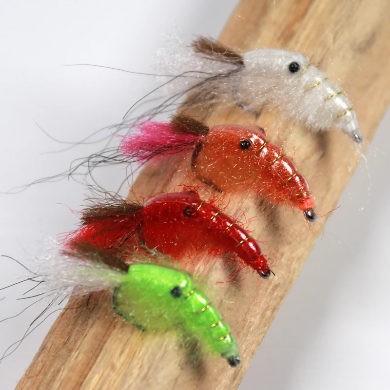 Bimoo-señuelo para pesca de camarones pequeños, cebo para trucha, moscas, agua salada, agua dulce, ninfa, 4 unidades, #4 - imagen 3