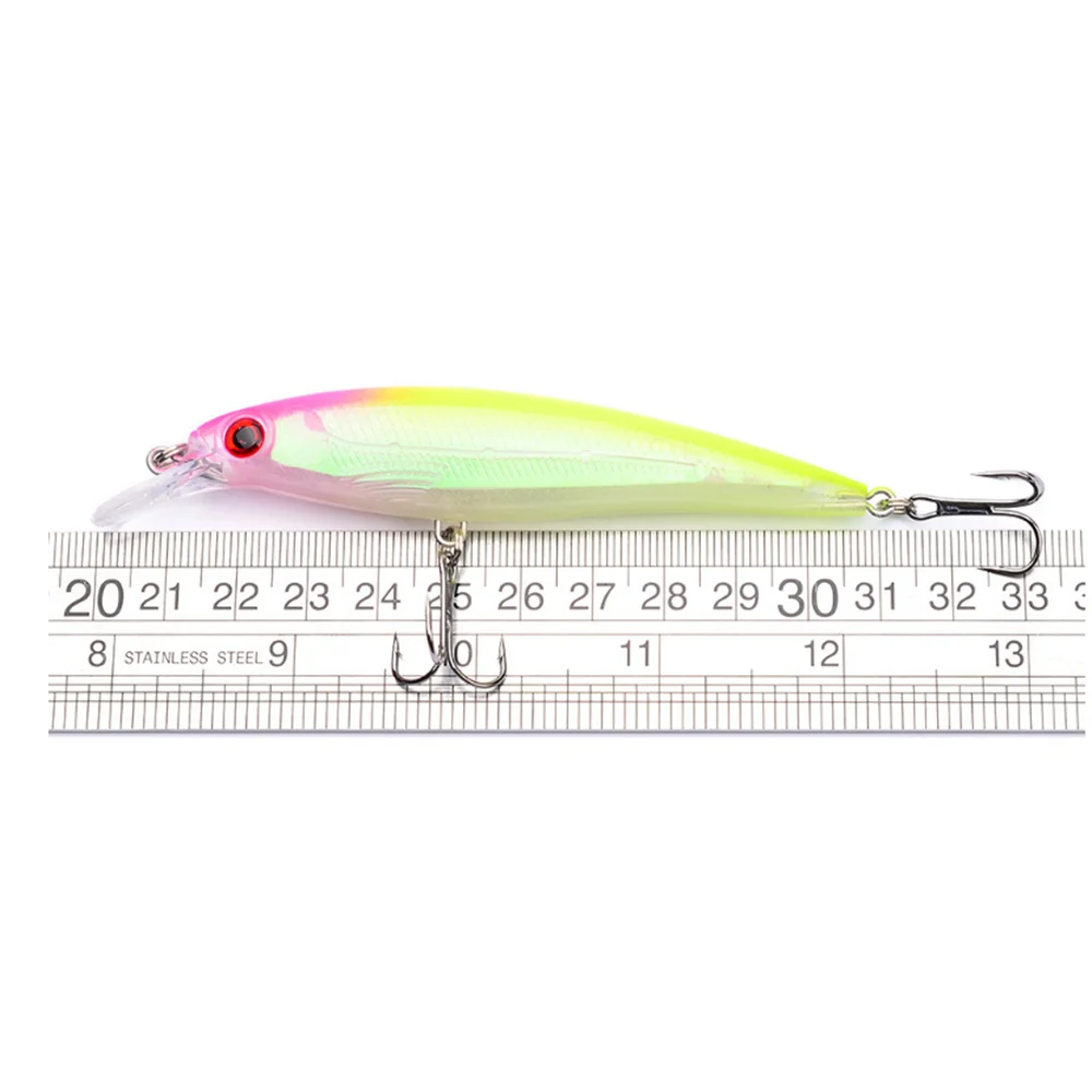 Señuelo de Pesca de plástico duro con anzuelos triples, cebo flotante Crankbait Wobblers, aparejos de Pesca, ojos 3D, 11cm, 13g, 1 ud. - imagen 2