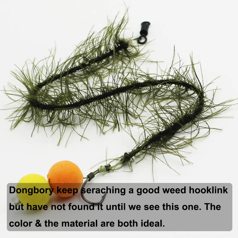 Línea de pesca de carpa de 5M, hilo de anzuelo de hierba, línea de pesca trenzada de 8 hebras para aparejo de carpa, aparejo de pelo, enlace de gancho sin recubrimiento - imagen 5