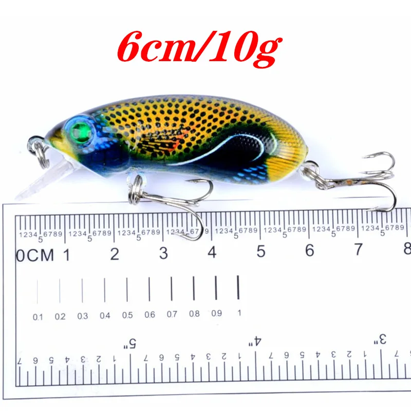 Señuelos de Pesca de pececillos artificiales, cebo duro de 6cm y 10g, Swimbait Wobblers Perch Crankbait, 1 unidad - imagen 3