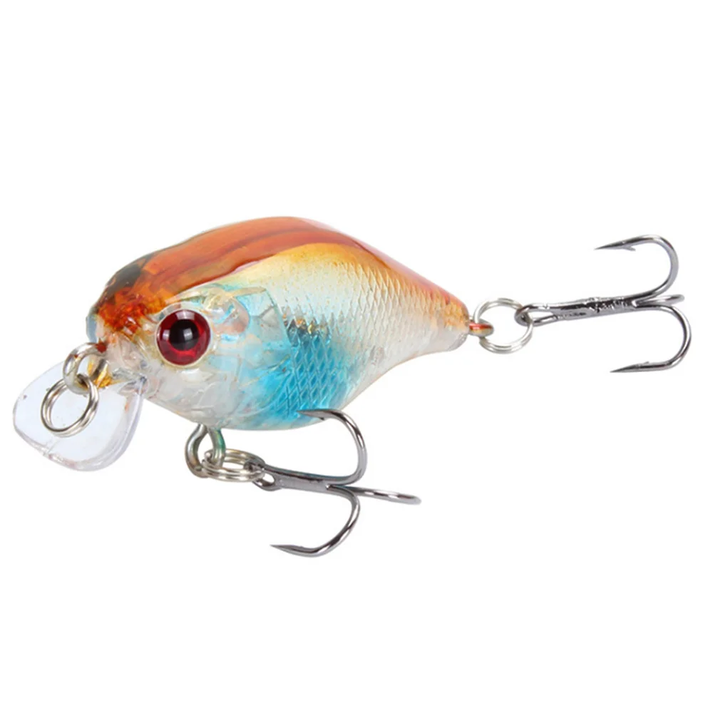 Mini Señuelos de Pesca de manivela, cebo duro Artificial flotante de 45mm y 4,2g, aparejos de Pesca de lubina japonesa, Wobblers, Crankbait, 1 unidad