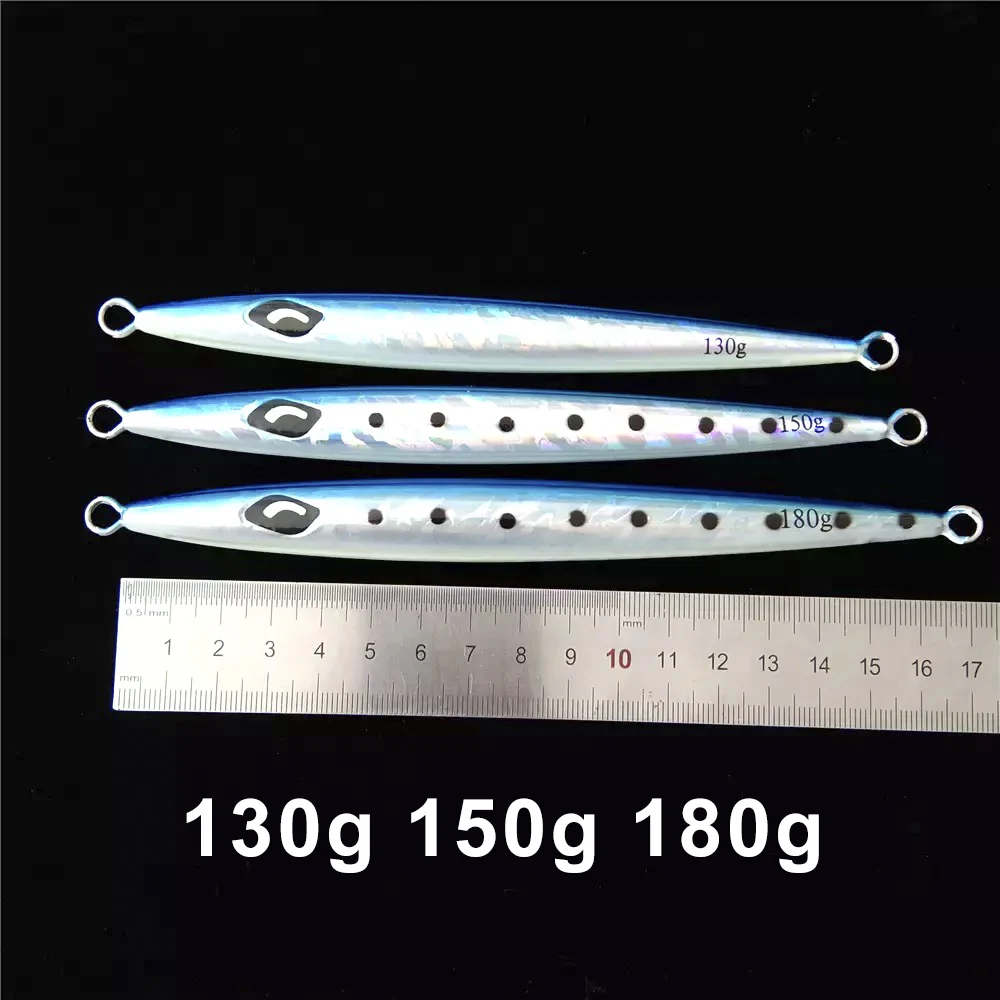 OBSESSION-cebo de Metal duro, 130g, 150g, 180g, plantilla de hundimiento de caída rápida, señuelo de pesca luminoso Artificial, cebo Wobbler, aparejos de pesca - imagen 2