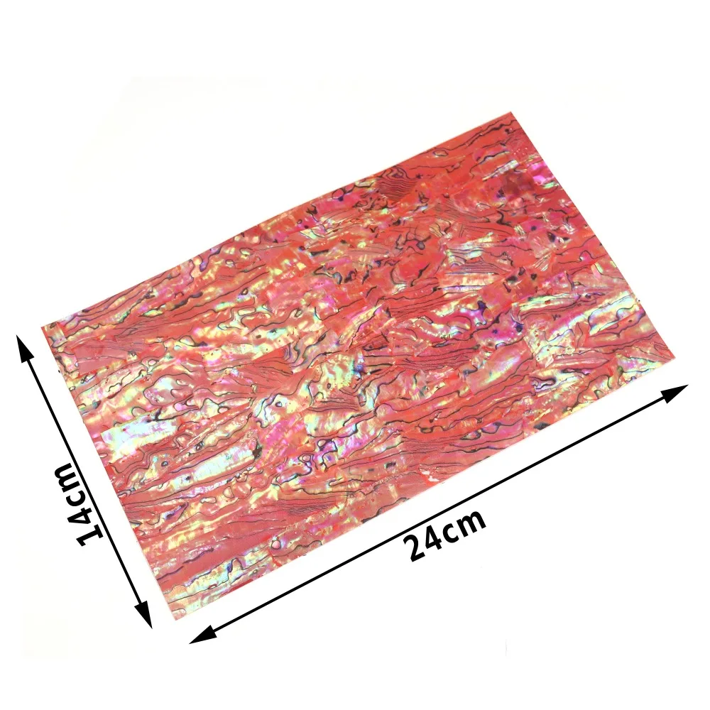 Hoja laminada de concha Natural de 24x14cm, película adhesiva recubierta de Paua, pegatina para señuelo de pesca, Material de decoración de construcción, 1 ud. - imagen 2