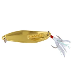 Cuchara giratoria con pluma para trucha y lucio – Metal