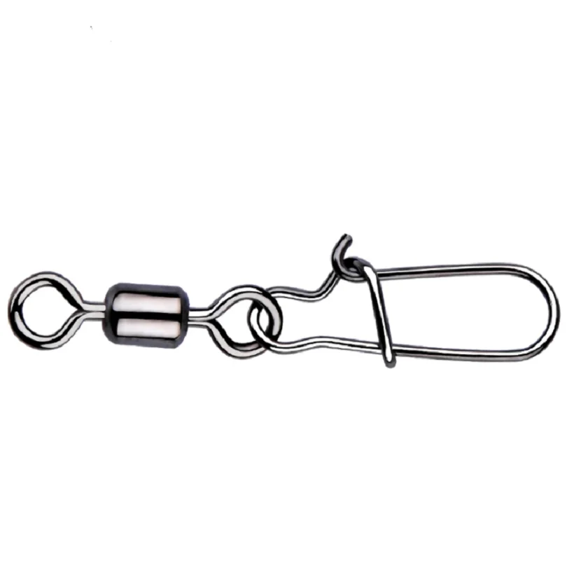 Accesorios de pesca de Lucio, Pin conector de rodamiento giratorio de acero inoxidable, anzuelo a presión, señuelo, aparejos giratorios, 10/50 Uds. - imagen 5