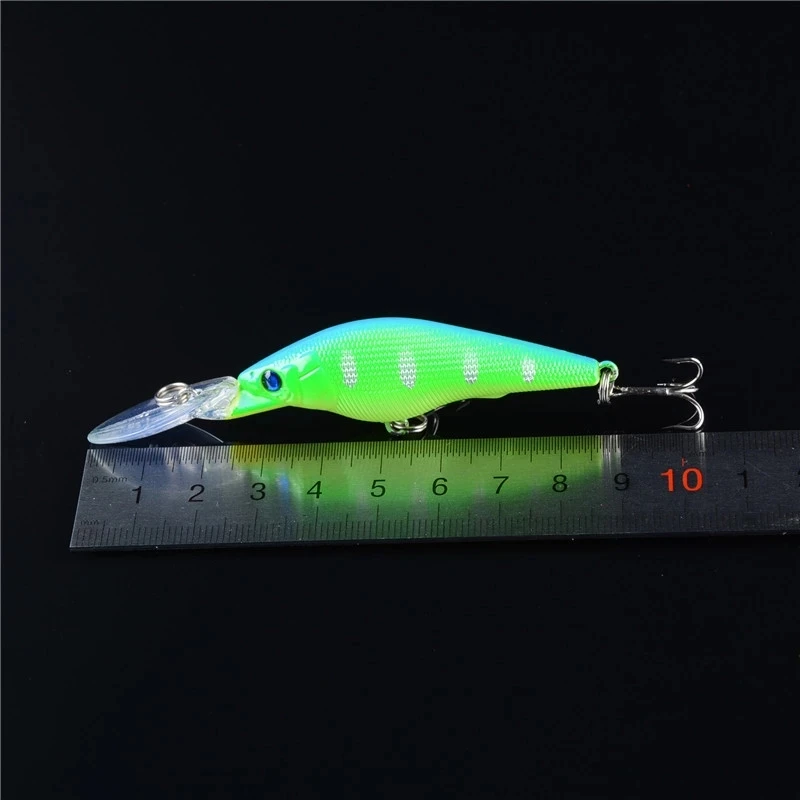 Señuelo de Pesca Minnow de 90mm y 6,6g, anzuelo duro flotante, Wobbler Jig, Crankbait, carpa, lubina a rayas, aparejos de Pesca SwimBait, 1 unidad