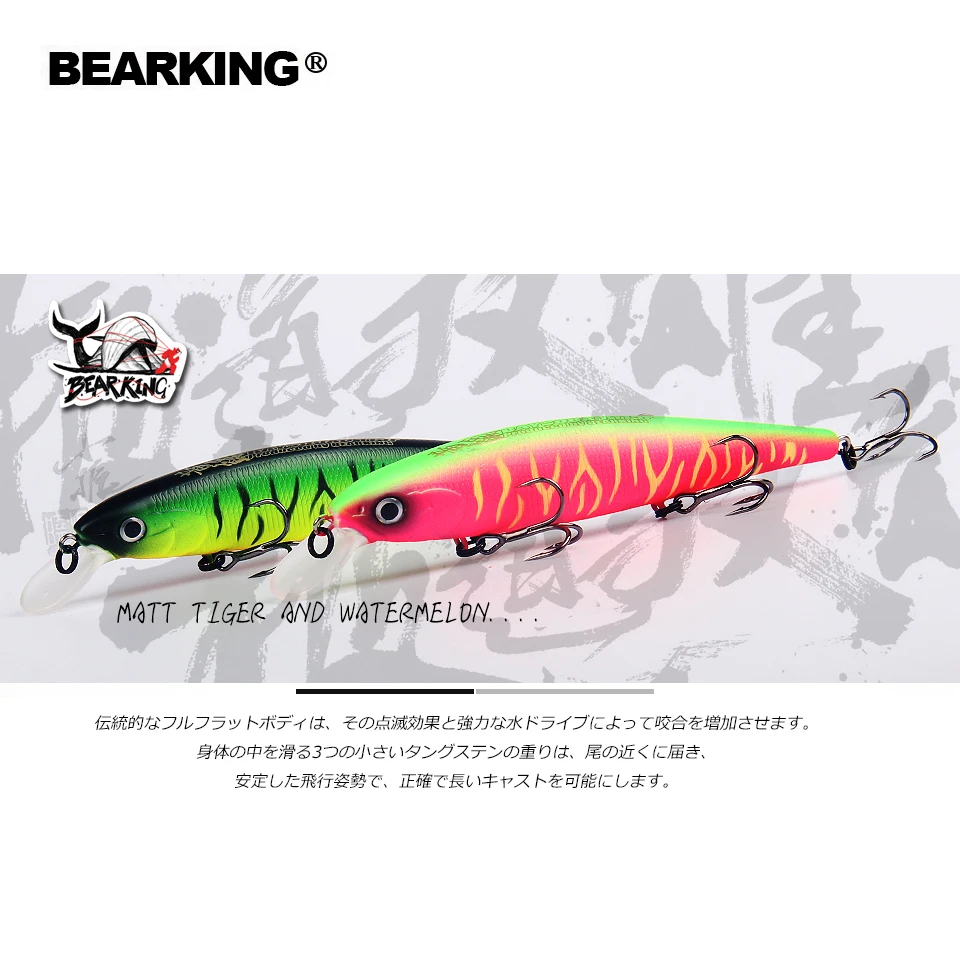 Bearking 115mm 16g buceo 0,6-1m Señuelos de pesca superiores flotantes Wobblers cebo Artificial predador aparejos jerkbaits para Lucio y lubina - imagen 3
