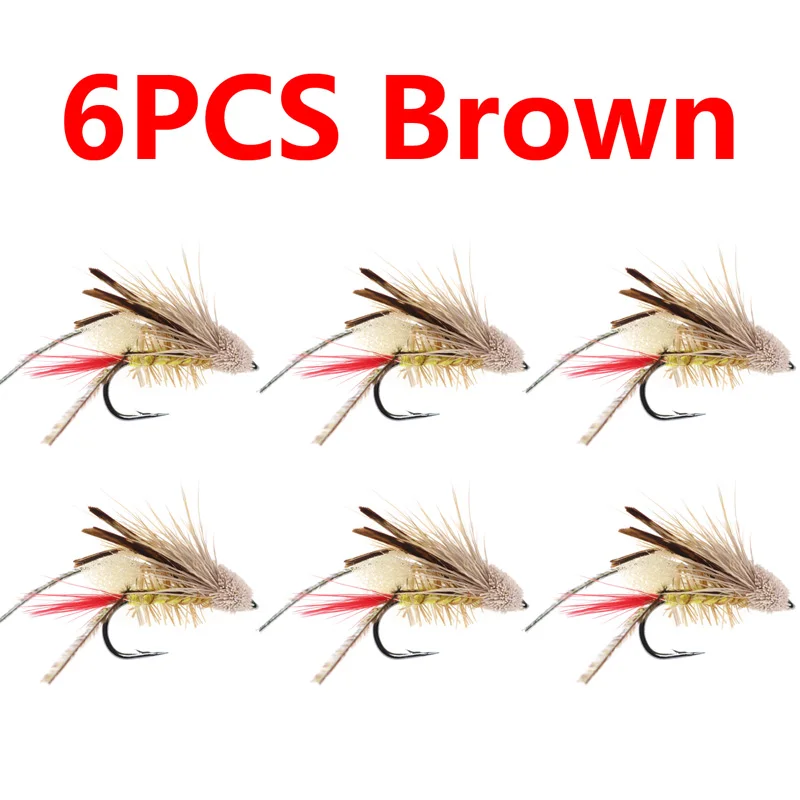 6pcs brown