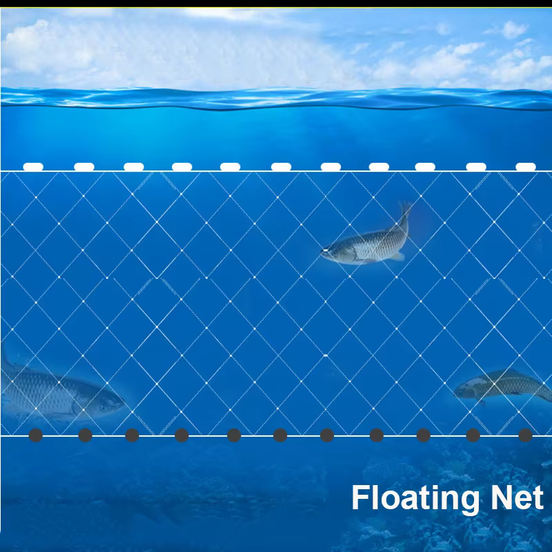 Malla de monofilamento para pesca, malla de nailon transparente, color blanco, longitud de 8M, profundidad de 0,8 m, 1 unidad - imagen 3