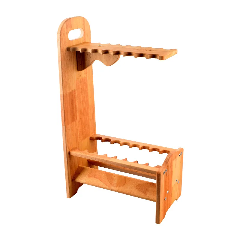 Soporte Vertical para caña de pescar, estante de exhibición de madera maciza, organizador de herramientas de almacenamiento, 16 agujeros - imagen 5