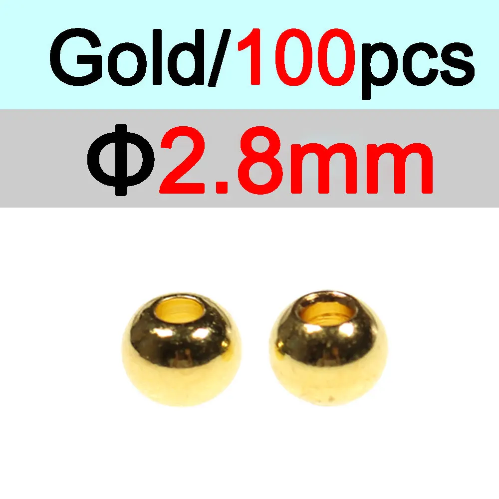 2.8mm Gold 100pc