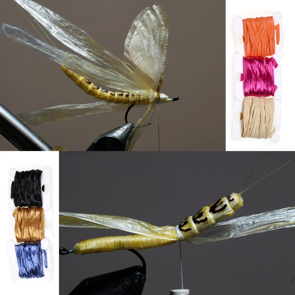 ICERIO-borla de paja Suiza Caddis Wings Damsel Fly ninfas, materiales para atar moscas, 2 uds. - imagen 5