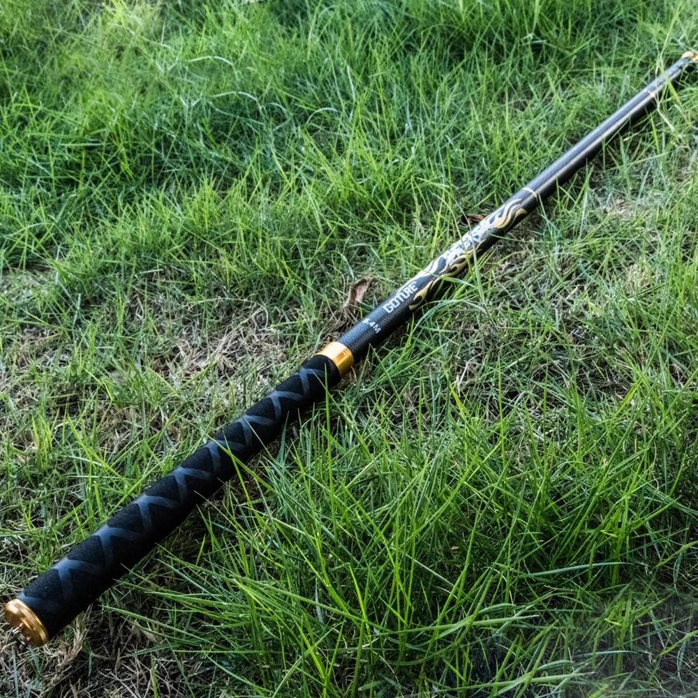 Goture-cañas de pescar telescópicas de fibra de carbono, poste de mano ultraligero con frente de repuesto, carpa de 3 secciones, 3,6-7,2 m - imagen 5
