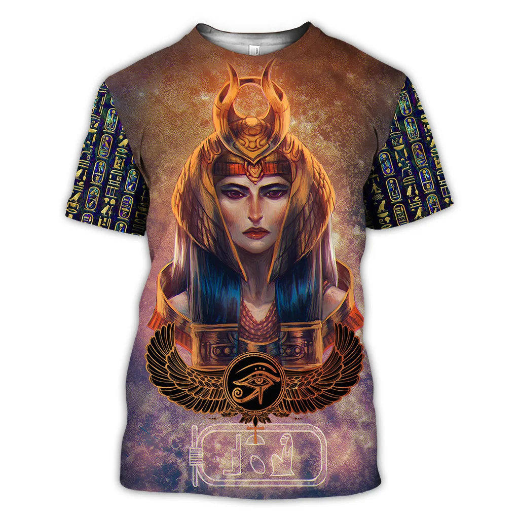 Camiseta Hipster fresca de verano para hombre, camiseta de Osiris God And Eye Of Horus con estampado 3D de Harajuku, camisetas informales Unisex TX216 - imagen 5