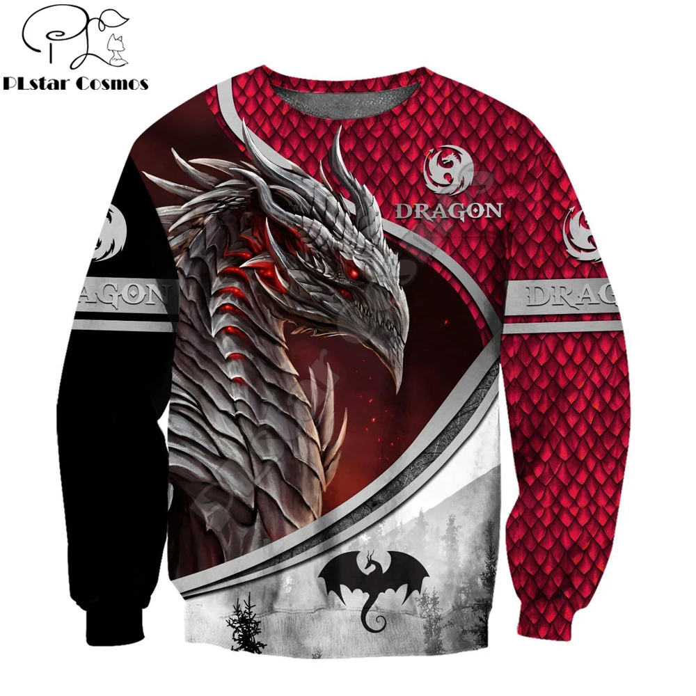 KJ425 Sudadera de pesca con capucha – estampado 3D dragón - imagen 2