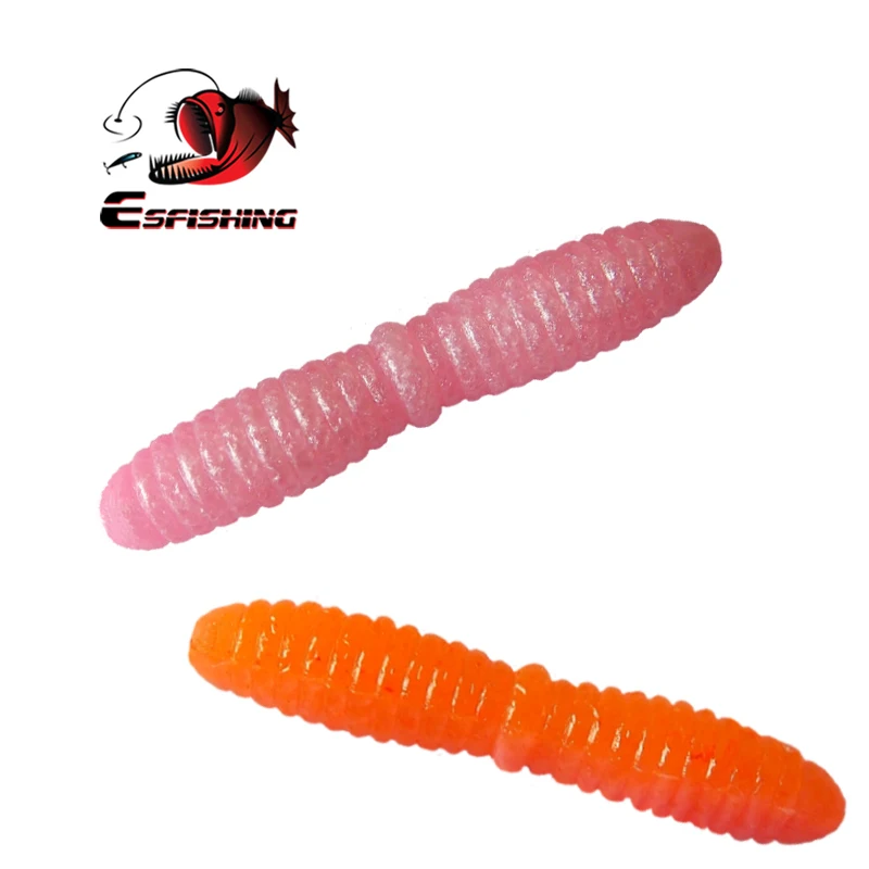 KESFISHING-señuelo suave de silicona Artificial, MINI RINGE, 35mm, palo de gusano, inyecta grandes Sales, lubina, trucha, envío gratis, cebo de pesca en hielo - imagen 4