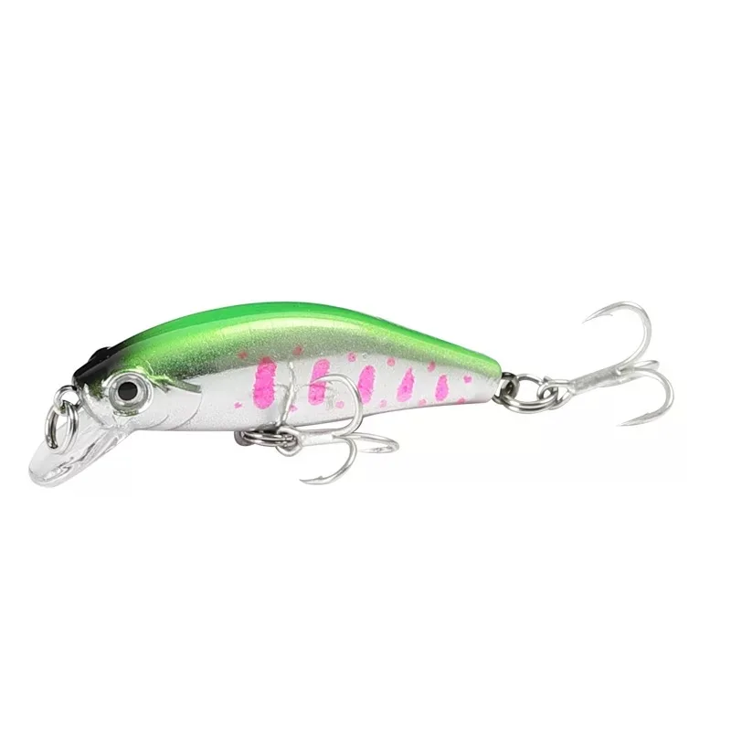 Señuelo de pesca de pececillos, cebo duro de plástico Artificial, Wobbler, ojos 3D, 55mm, 6,3g, 1 piezas