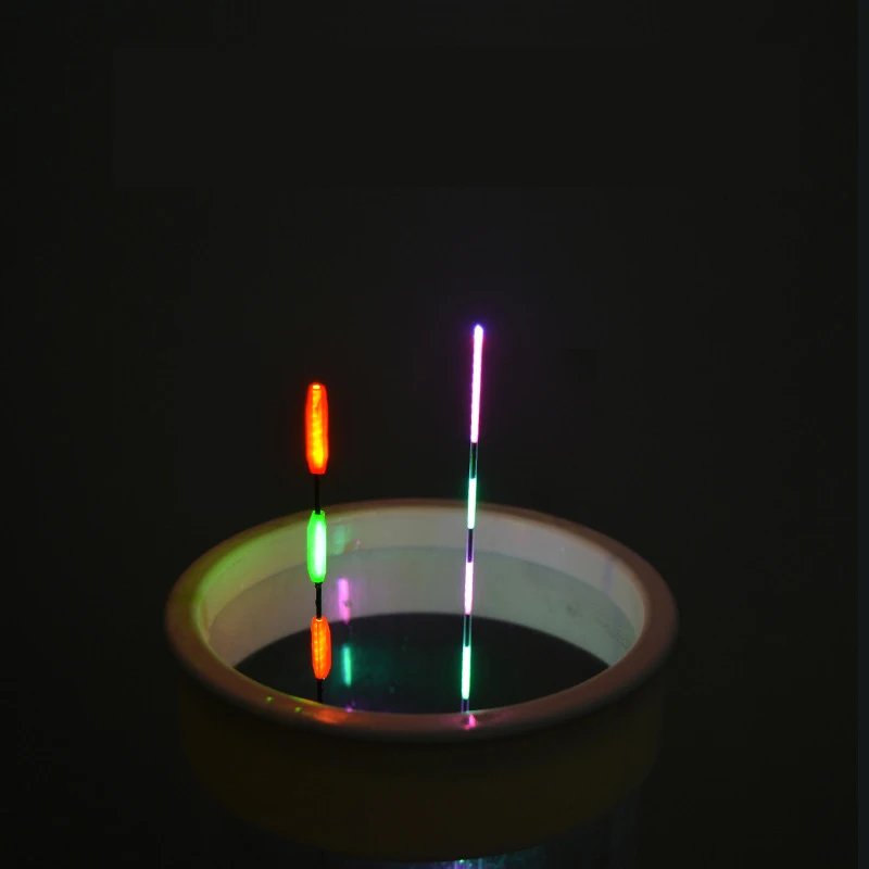 Flotador de pesca nocturno de agua plana, luz LED flotante eléctrica, aparejos de pesca, flotador electrónico luminoso sin batería - imagen 3