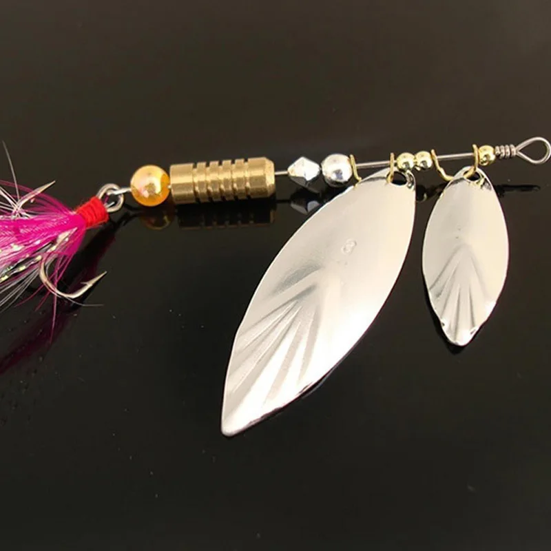 FLYSAND-cebos giratorios de lentejuelas, señuelo de pesca de Metal, cucharas, señuelos artificiales, herramienta de pesca, accesorio de pesca - imagen 4