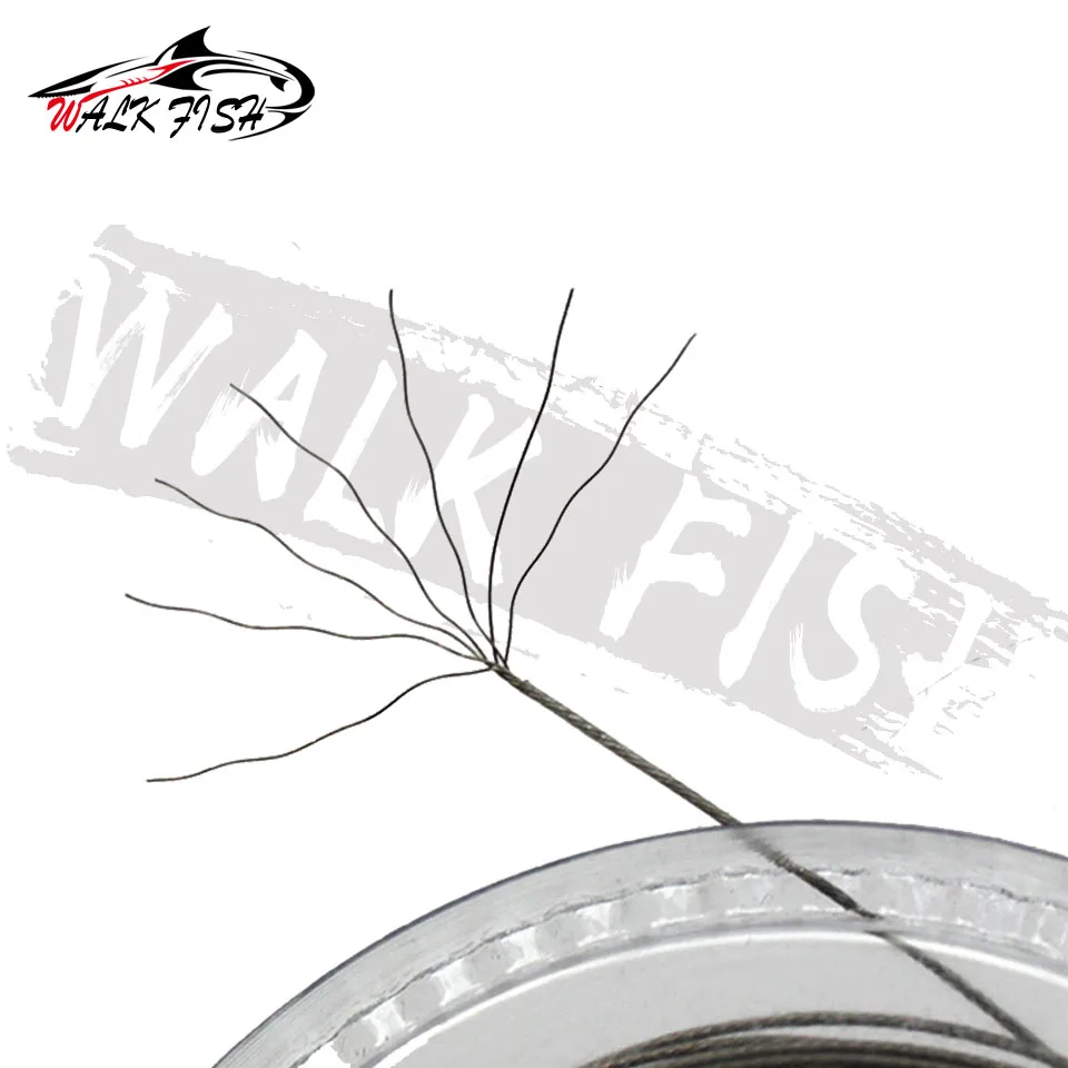 WALK FISH-alambre tejido de acero de 10m, 7 hebras, 10lb ~ 200lb, aparejos recubiertos de nailon anticorrosión, señuelos de Jigging, línea líder de pesca - imagen 3