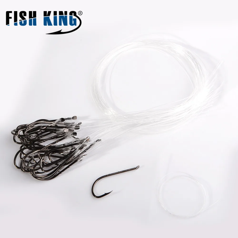 KISH rey 30 unids/pack carpa de acero de alto carbono de púas gancho de pesca con Línea 2 rebanada punto bajo anzuelos para pesca Goodss - imagen 4