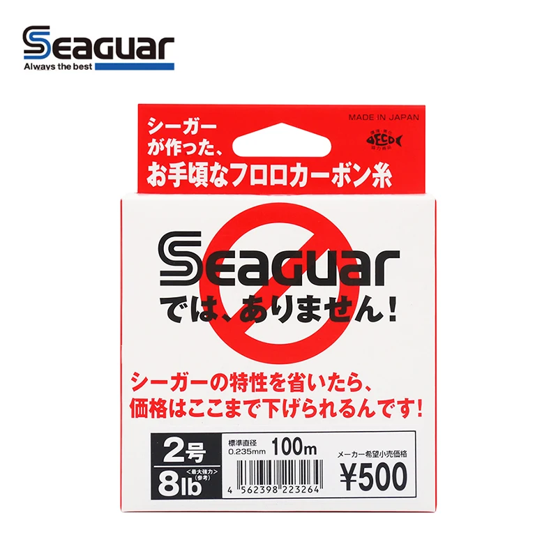 Seaguar-líneas de fluorocarbono, 100M, 0.148-0.405mm, 3LB-25LB, fibra de carbono, aparejos de Pesca de agua de mar - imagen 5