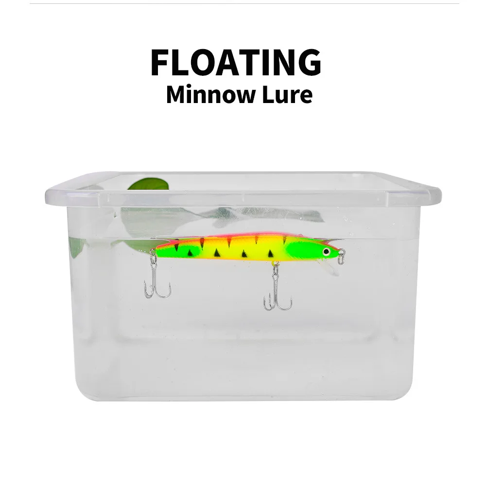 Señuelo de pesca de pececillos clásicos, Wobbler flotante, 95mm, 8,5g, cebos duros, ojos 3D, Isca, cebos artificiales, aparejos de Lucio de carpa
