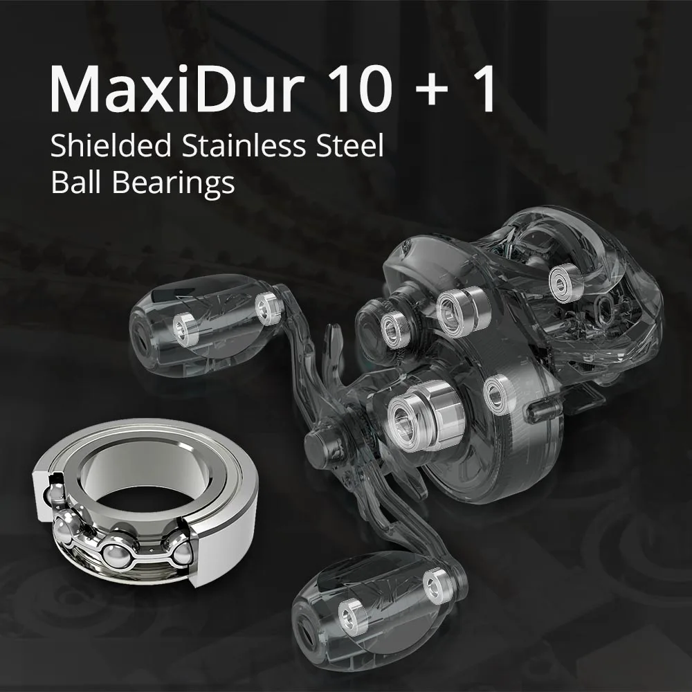 Carrete de pesca KastKing Speed Demon Elite Baitcasting, relación de engranaje 10,5:1, 10 + 1 rodamientos de bolas, carretes de fibra de carbono de arrastre máximo de 8,1 KG - imagen 5