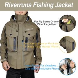 Aventik-Chaqueta de pesca transpirable para hombre, impermeable, para exteriores, ropa de pesca, senderismo, Kayak y caza
