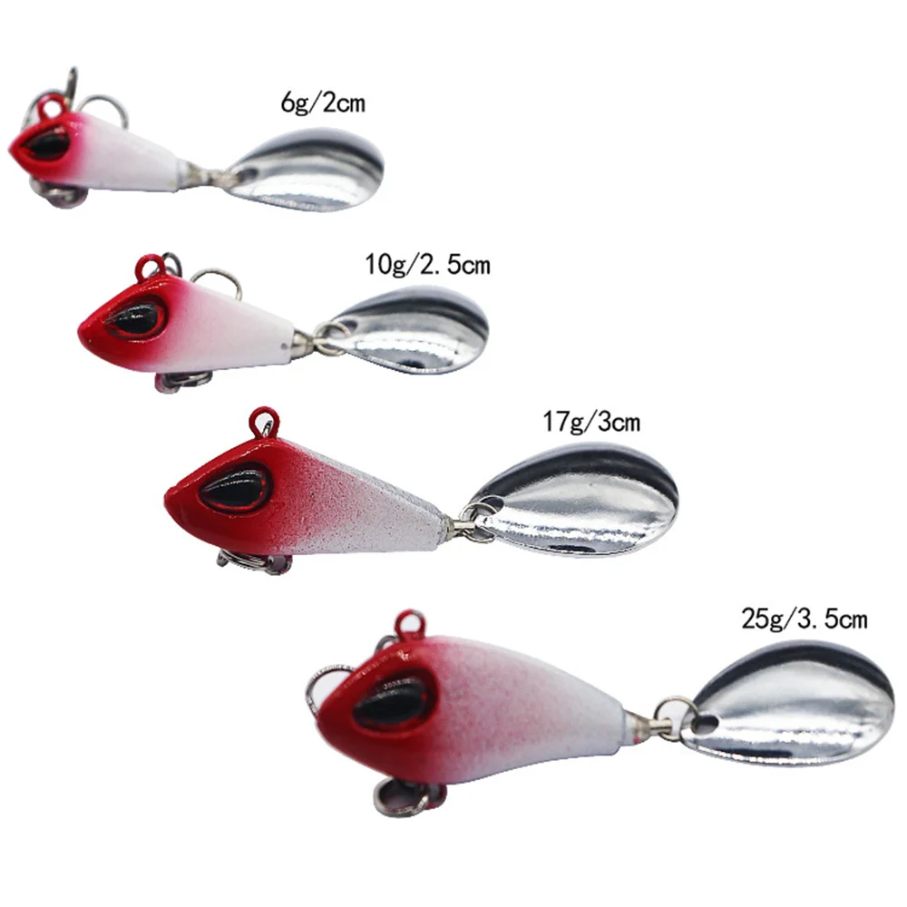 Señuelo de pesca de Metal VIB con cuchara giratoria, cebo duro de hielo de invierno, carpa, Lucio, Wobblers, Crankbait, vibración, aparejos de pesca, 1 pieza - imagen 2