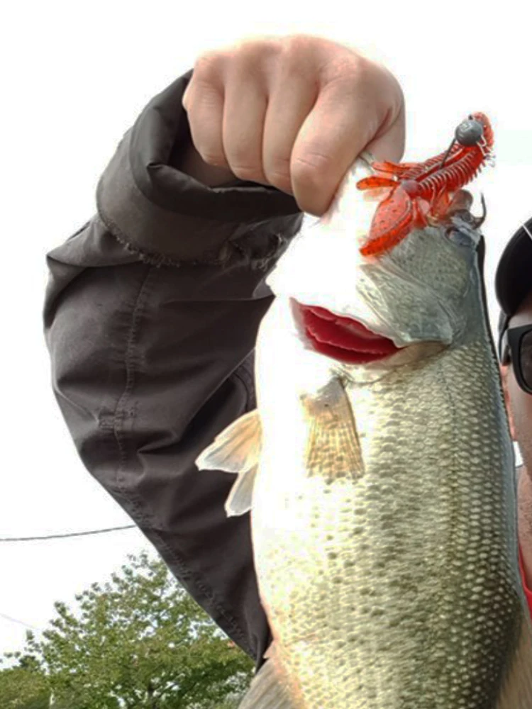 KESFISHING cangrejo camarones cebos blandos jugador Craw10cm 8g pesca de lubina Swimbait señuelos de plástico artificiales tentáculos - imagen 4