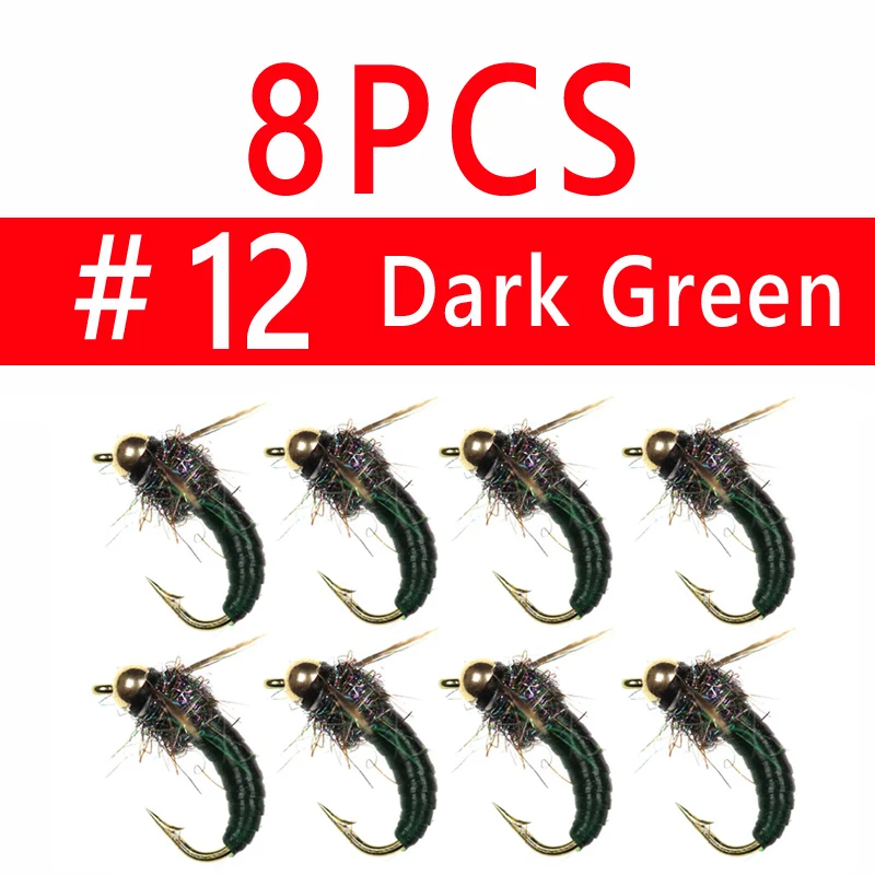 8pcs sz12 Dk Gn