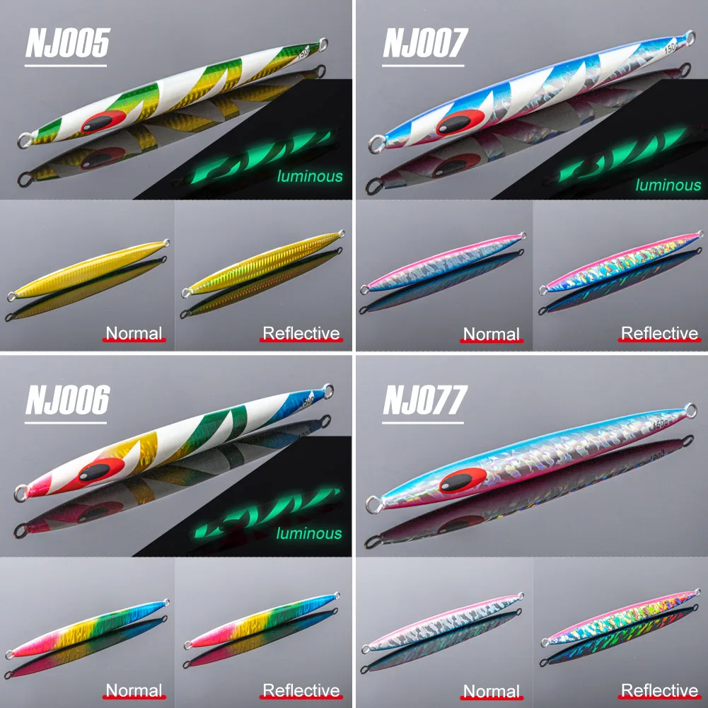 NOEBY Speed Metal Jig 100g 120g 150g 200g 250g 300g señuelo de Jigging en alta mar cebo duro Artificial barco aparejos de pesca de mar plantillas - imagen 4