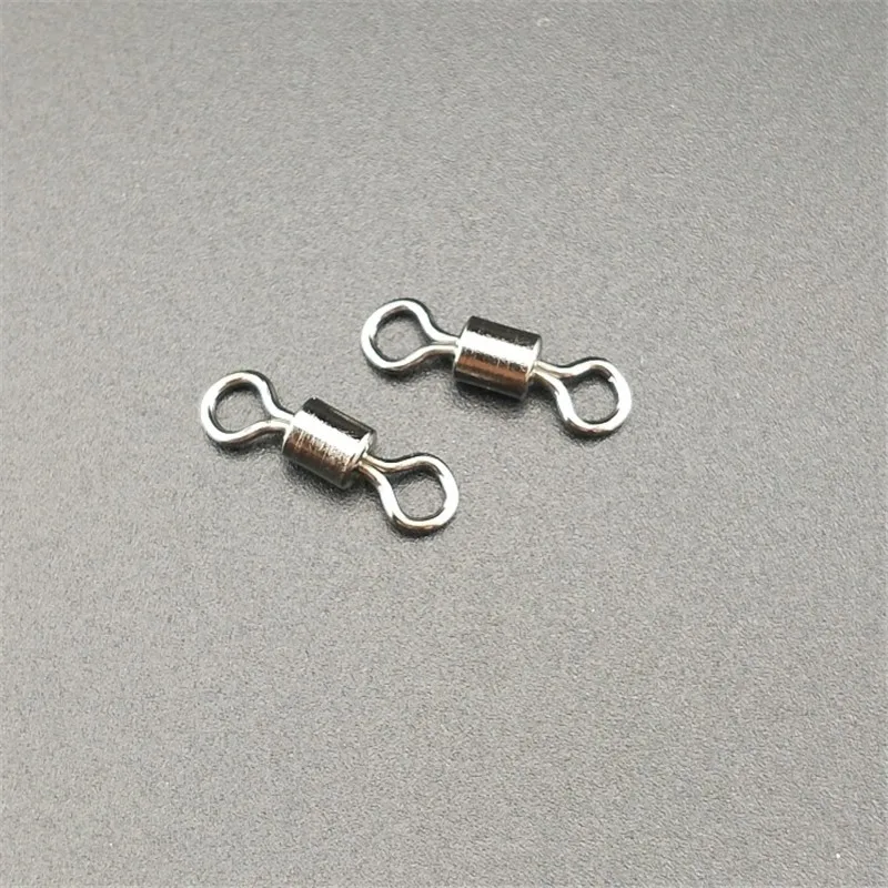 50 unids/lote giratorios de pesca tamaños 2-14 #   Conector de acero inoxidable sólido, rodamiento de bolas, giratorios de pesca a presión, accesorios de cuentas rodantes - imagen 4