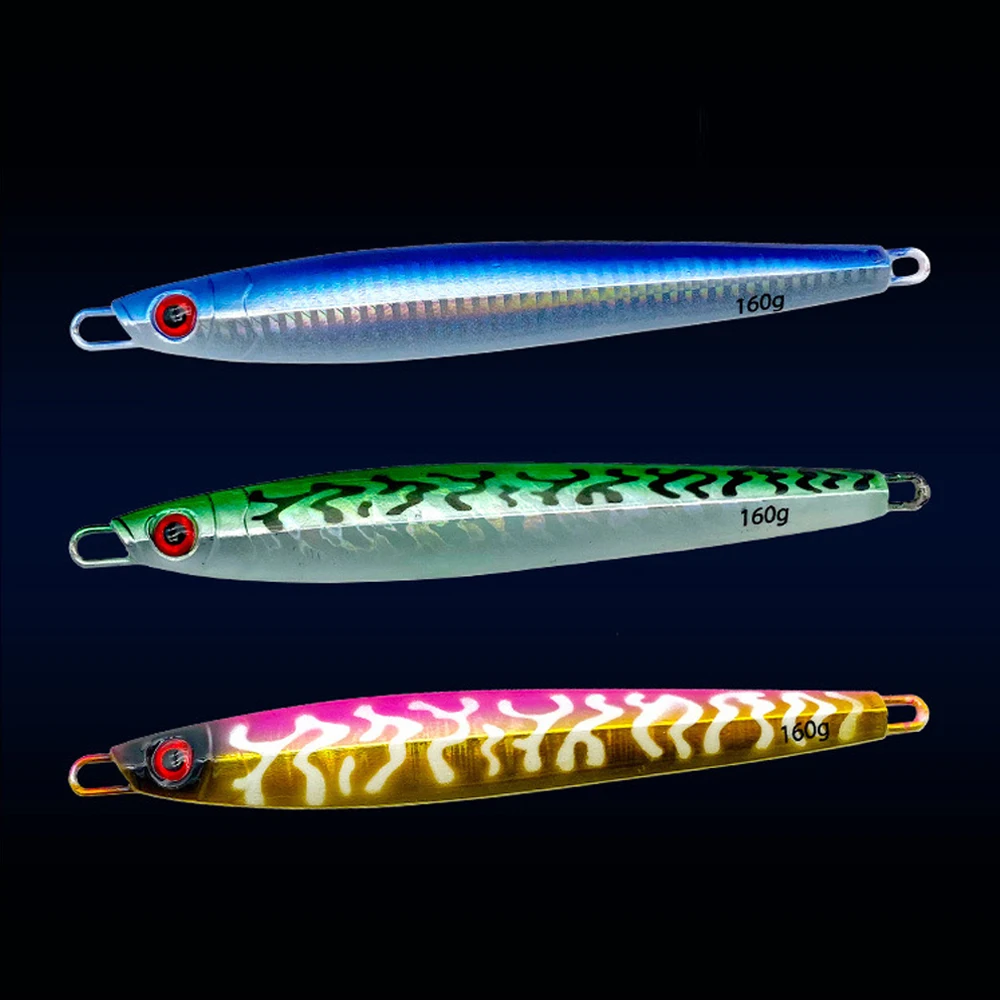 VOLIN-cebo de pesca Jigging Matel, cebo duro de mar con láser Artificial, aparejos de pesca de alta calidad, 160g, 200g, 1 ud., nuevo - imagen 2