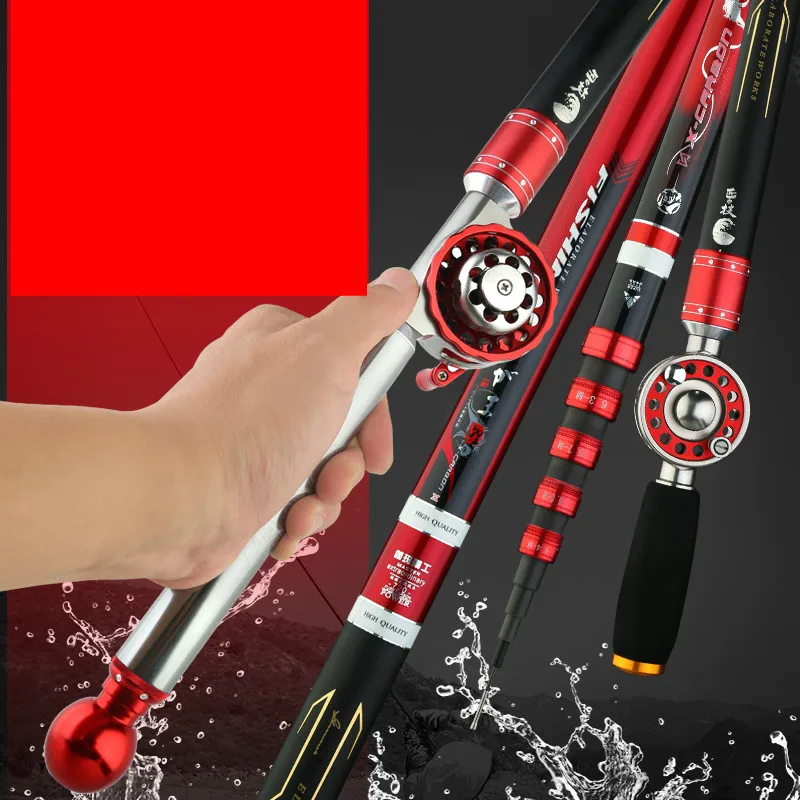 Caña hueca de 5,4 m y 6,1 m, caña de pescar superdura, ultraligera, para carpa, aparejos de Pesca - imagen 4