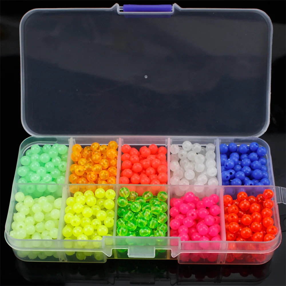 1000 unids/caja de cuentas de pesca, señuelo de 5mm, flotadores de pesca luminosos, cuentas luminosas, aparejos de pesca, señuelos, cebo de cuentas, Kit de accesorios Pasca - imagen 4