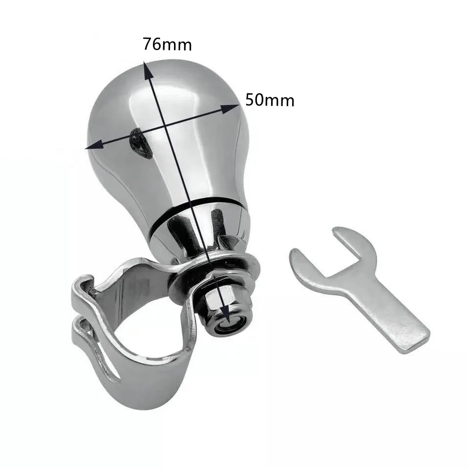 Volante de acero inoxidable 316, mango de potencia, perilla de agarre de bola, ayudante de giro, Control manual para yate, barco marino - imagen 3