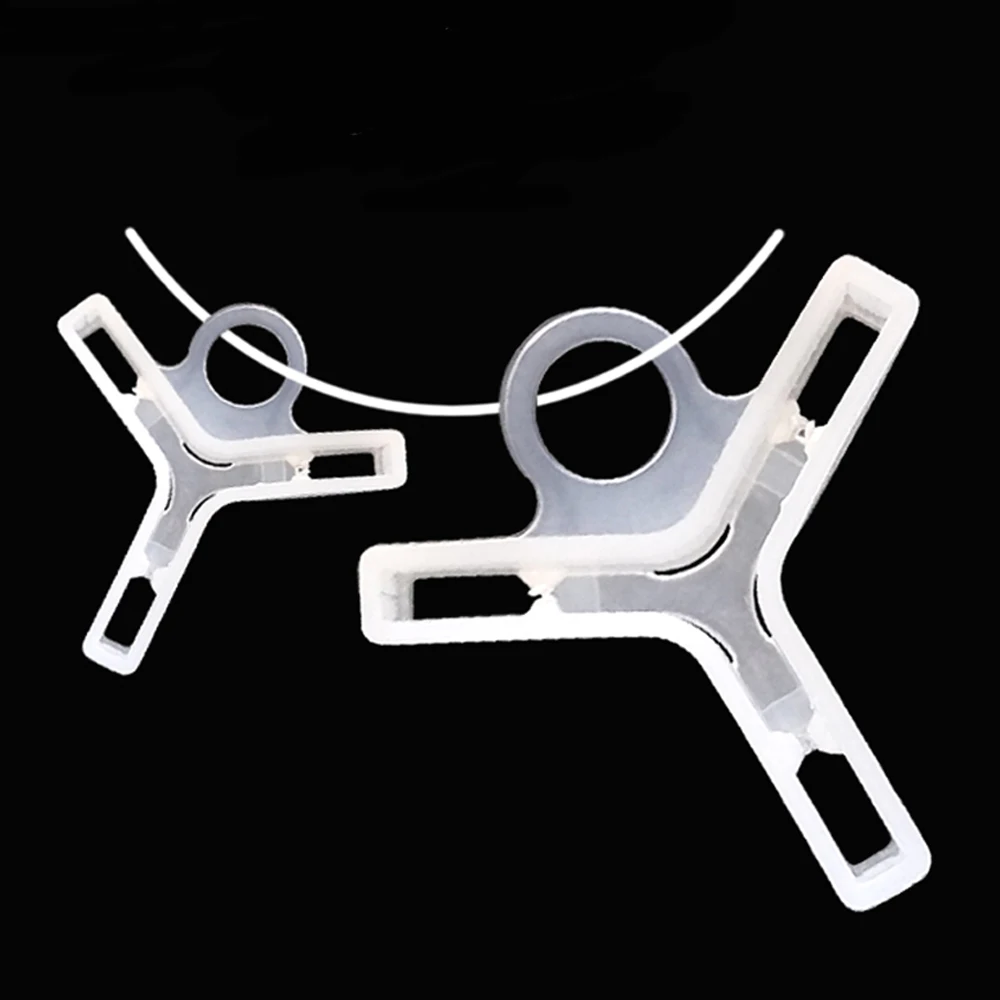 Cubiertas de anzuelos triples de pesca, protectores de gorros, soportes de señuelos, sombrero, accesorios de pesca de plástico, 5 tamaños, blanco, 25 piezas - imagen 5