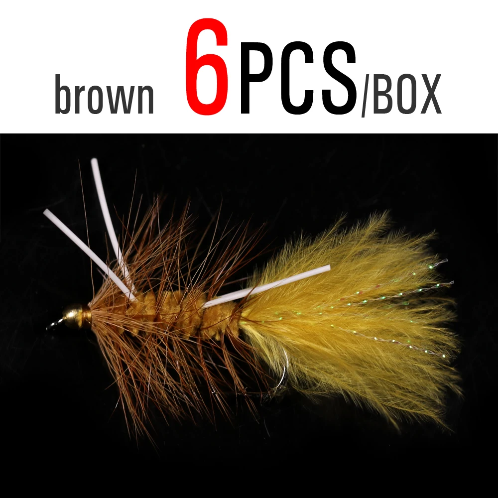6pcs Brown