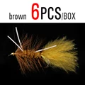 6pcs Brown