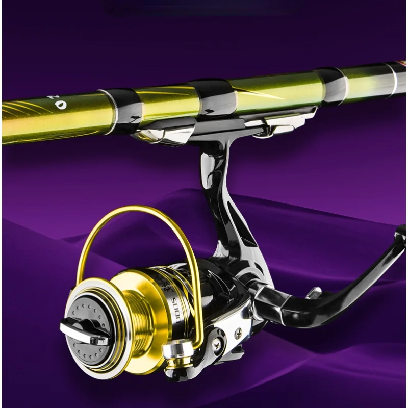 Caña De pescar De fibra De carbono para Roca, caña De pescar telescópica De sección corta superdura con carrete, 3,6 M, 4,5 M, 5,4 M, 6,3 M - imagen 3