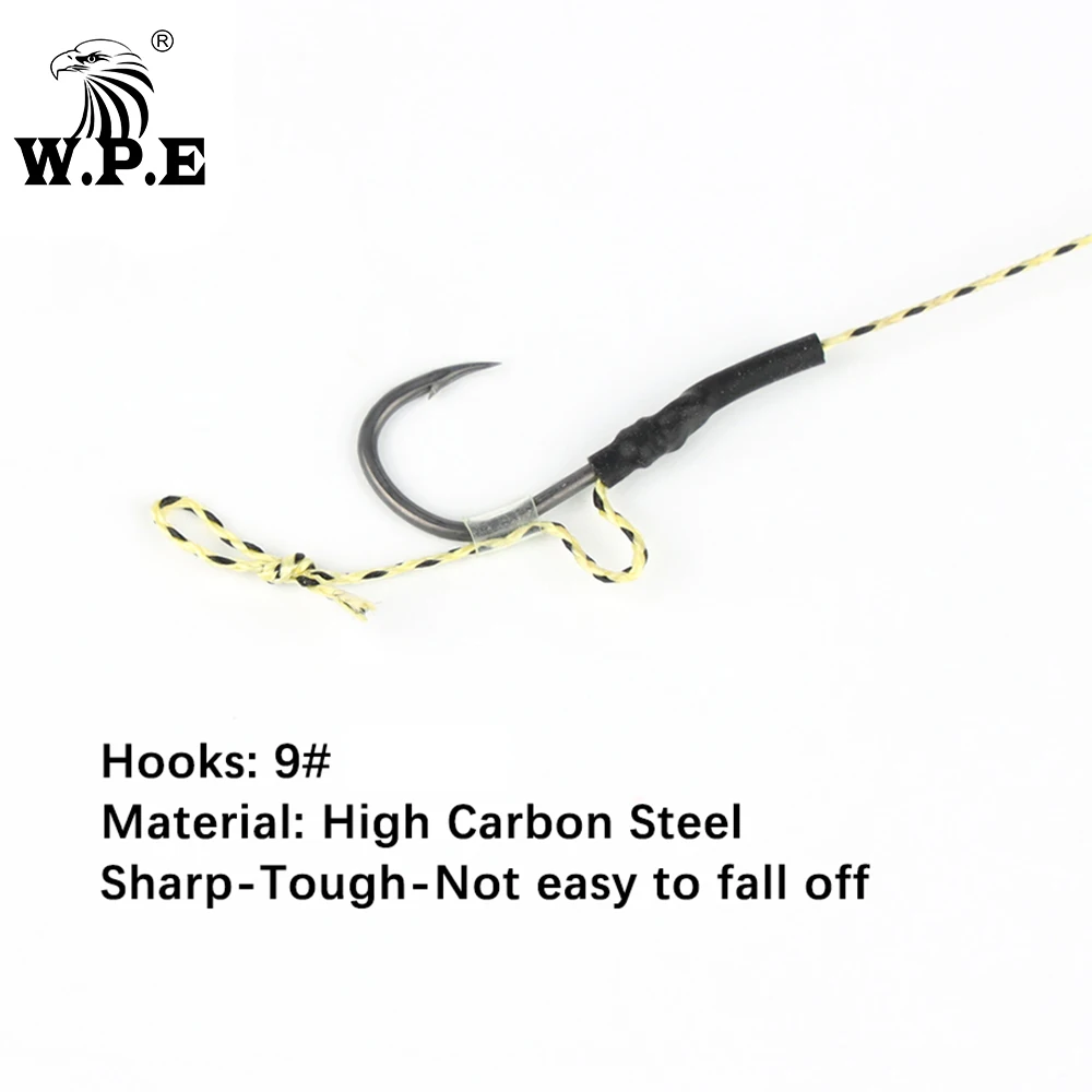 W.P.E-aparejo de pesca de carpa, alimentador con método capilar, 40g-80g, conjunto de anzuelos de pesca de carpa de europa, línea de núcleo de plomo, grupo de pesca de carpa, 1 ud. - imagen 3