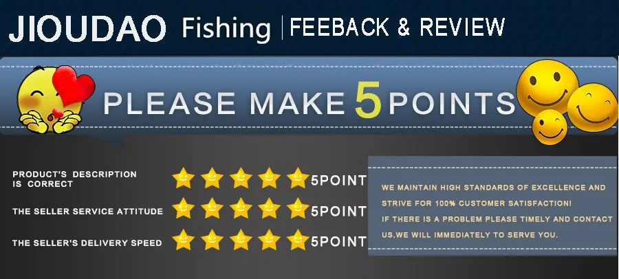 Experimente un servicio excepcional con Jioudao para sus necesidades de pesca