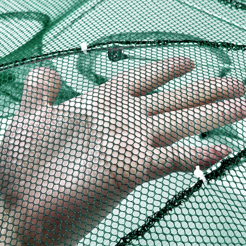 Red de paraguas plegable, cesta de pesca, trampa para camarones, jaula de cangrejo, herramienta de 4-20 agujeros - imagen 5