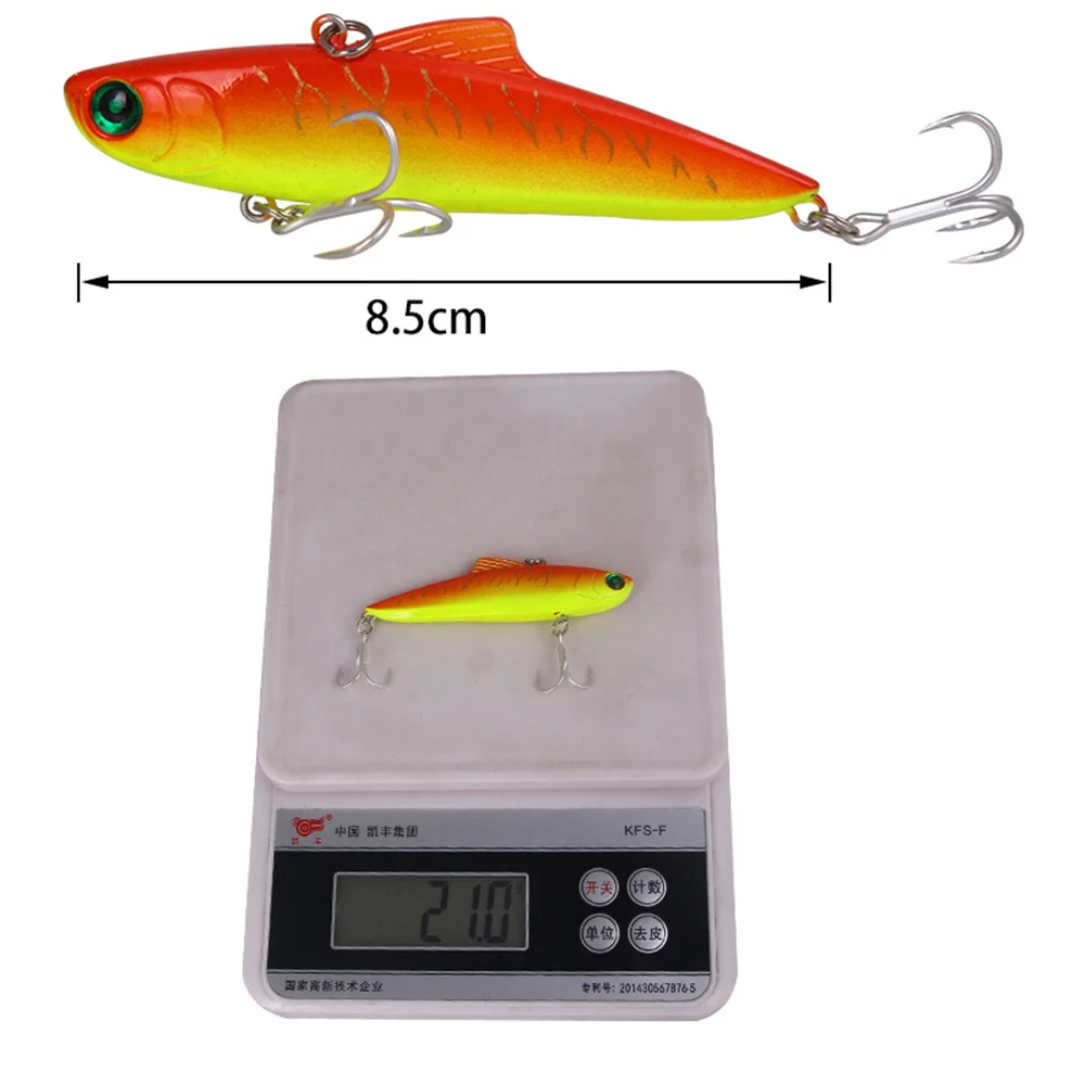 Cebo giratorio Vib de Metal, señuelo de hoja de ojos 3D, 8,5 cm, 21g, Señuelos de Pesca, cebos de vibración que se hunden, vibración Artificial, Lucio, perca de pescado - imagen 5