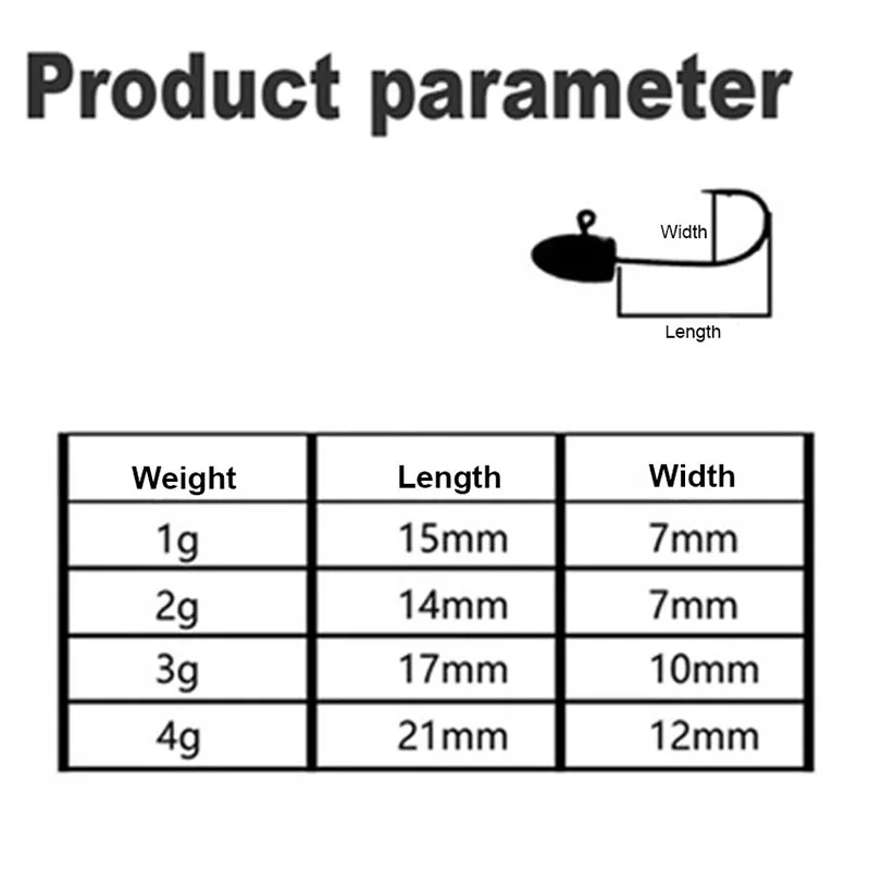 HISTOLURE AJING anzuelos de pesca 1g 2g 3g 4g señuelo suave trucha Rockfish cebo Jig Head anzuelo de gusano - imagen 5