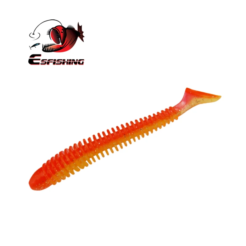 KESFISHING Ring Shad 4 "cebos de simulación de silicona suave Artificial inyección explosiva de señuelos de pesca de sal aromática - imagen 4