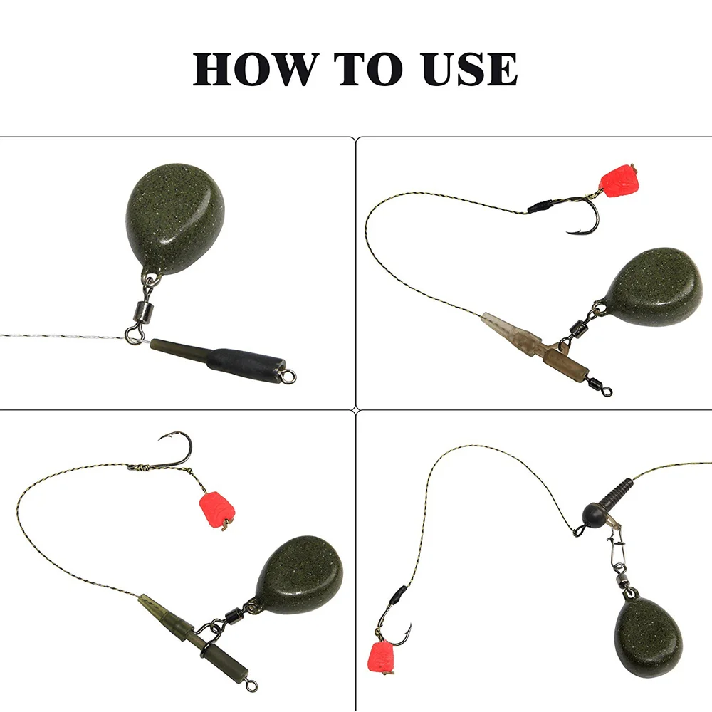 Pesas de pesca de carpa, accesorios de pesca de carpa, 6 unids/lote por caja - imagen 4